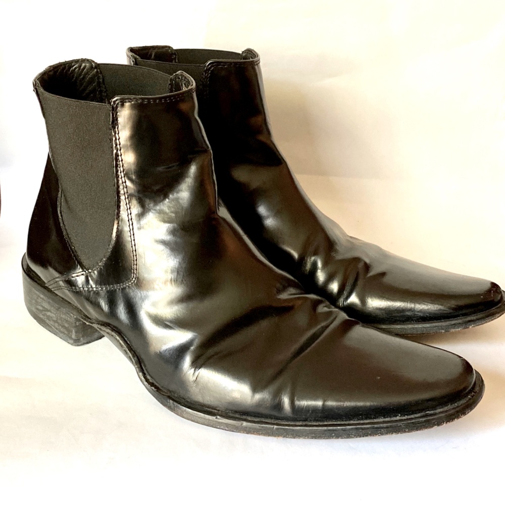 Kenneth Cole men’s black leather boots